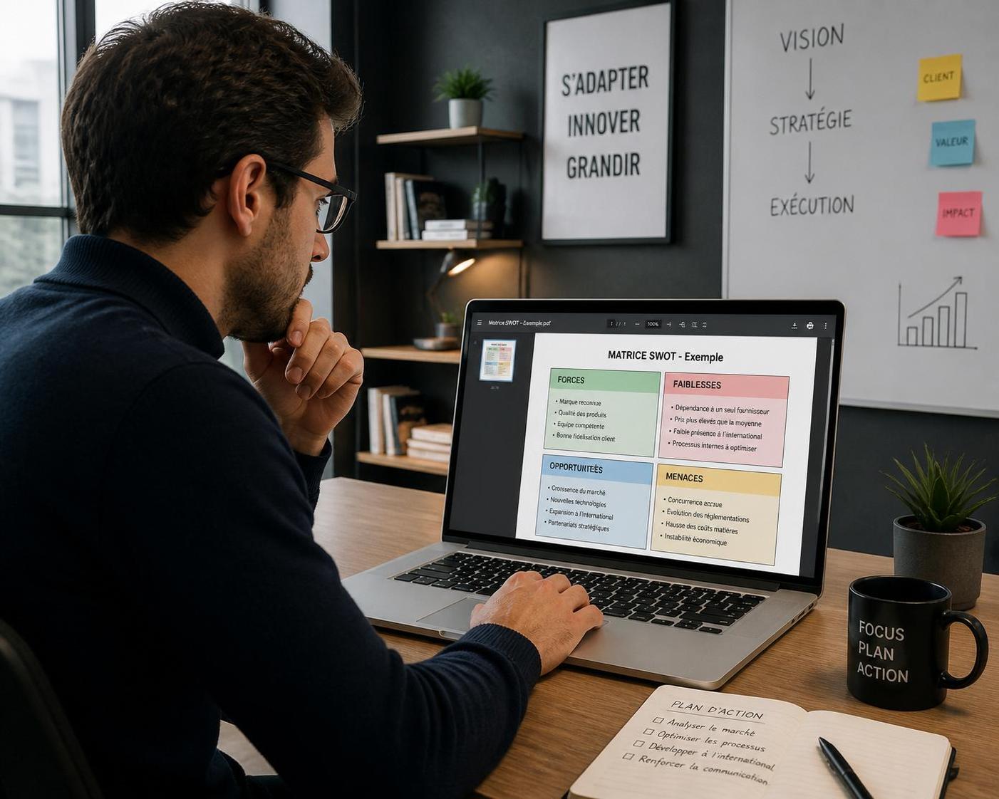 découvrez un exemple pdf d'analyse swot pour maîtriser efficacement la stratégie de votre entreprise et identifier opportunités, forces, faiblesses et menaces.