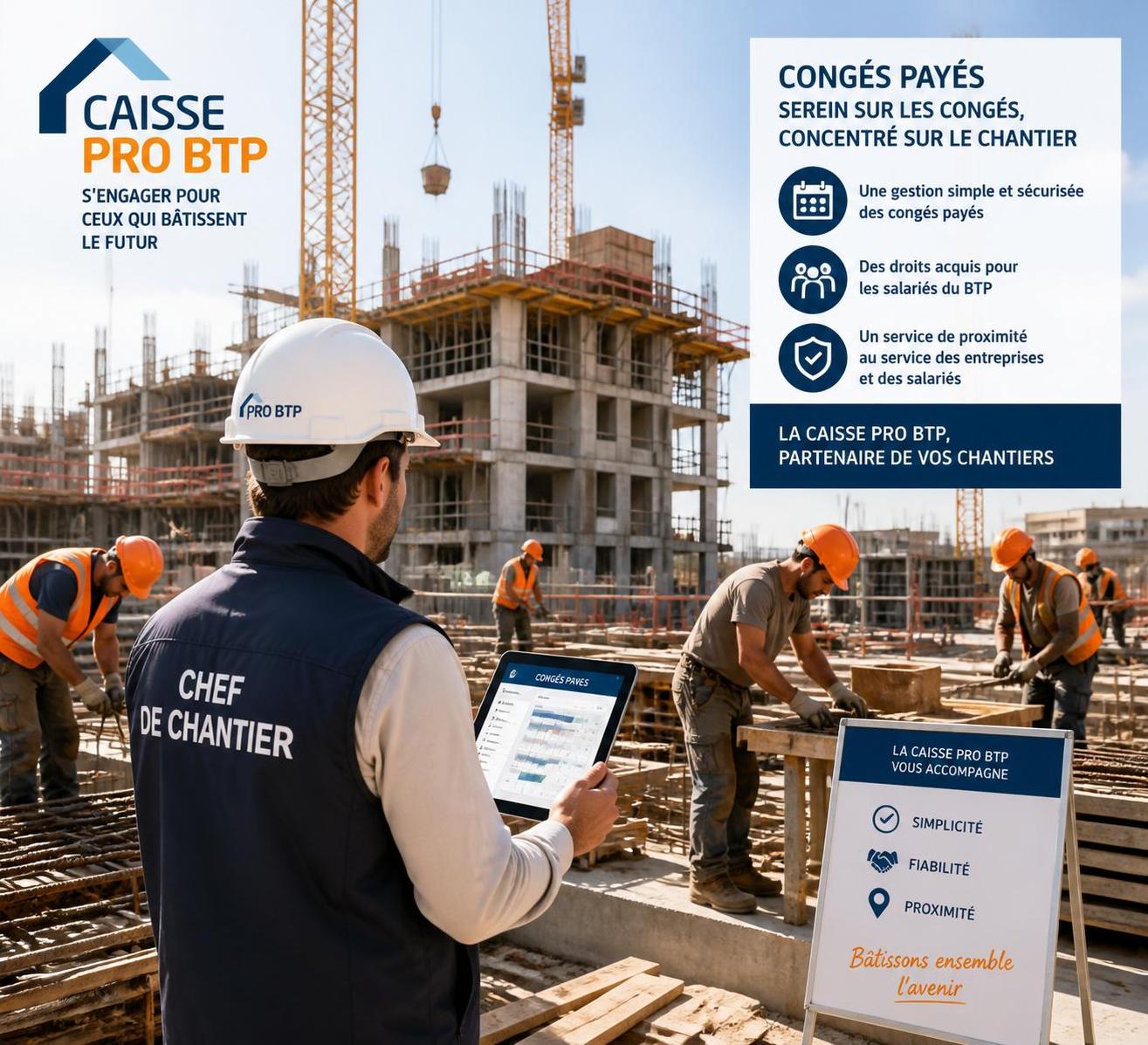 découvrez les avantages de la caisse de congés payés pro btp pour les entreprises du bâtiment et facilitez la gestion des congés payés de vos salariés.