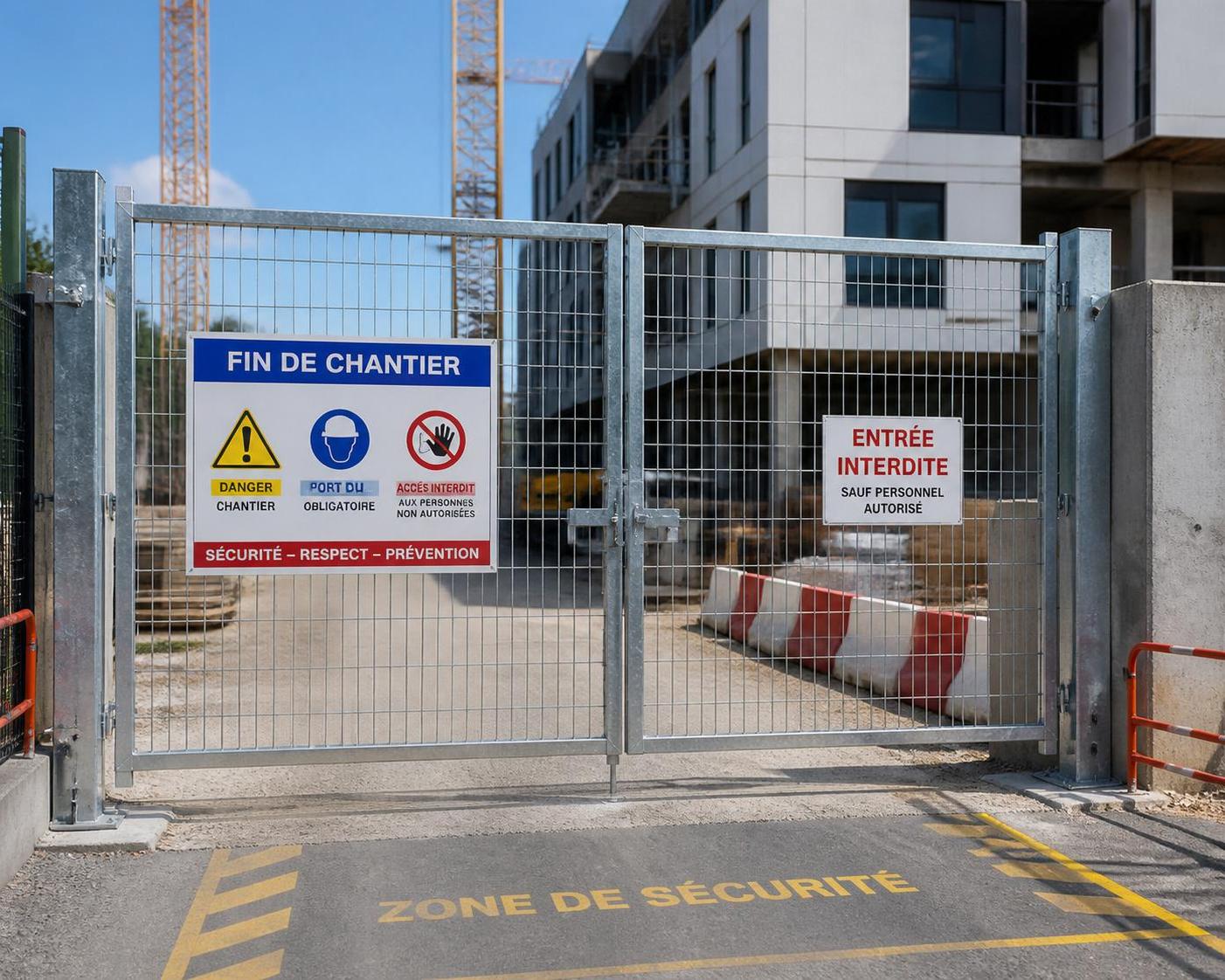 découvrez quelles sont les obligations légales et pratiques pour sécuriser votre site lors de la réservation de la porte de fin de chantier et assurer la protection de vos équipements.