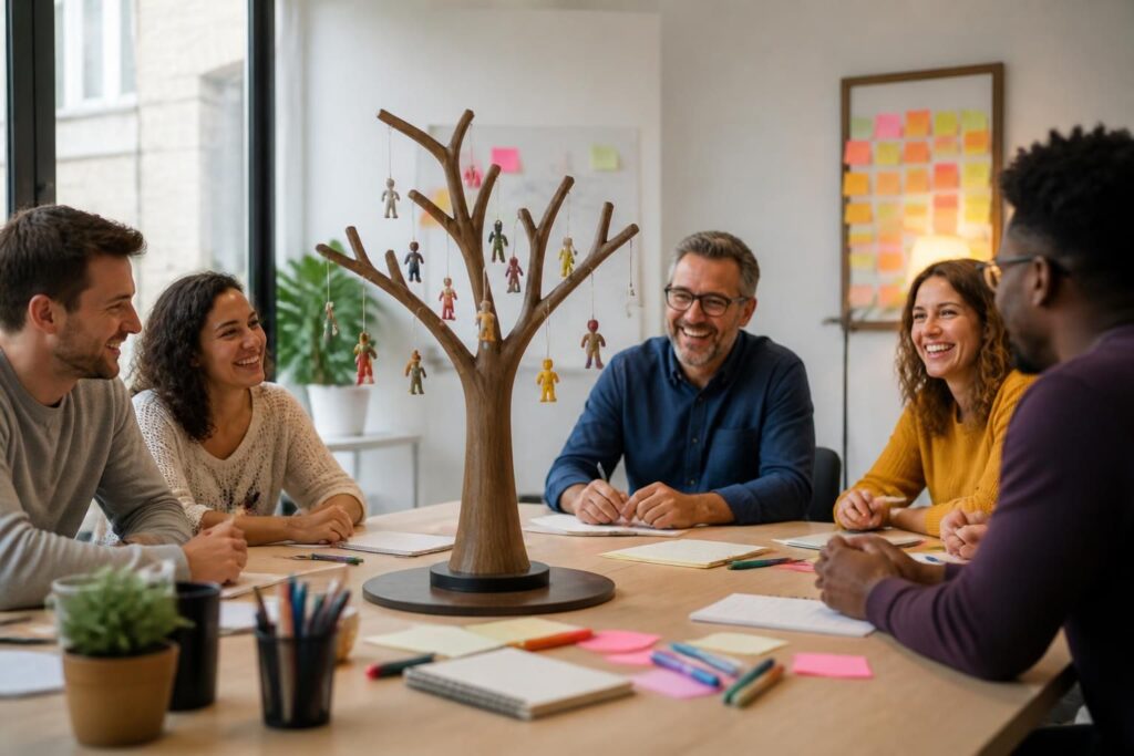 découvrez l'ice breaker arbre à personnage, un outil ludique et efficace pour dynamiser vos ateliers et favoriser l'interaction entre participants.
